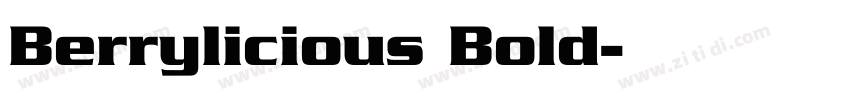 Berrylicious Bold字体转换